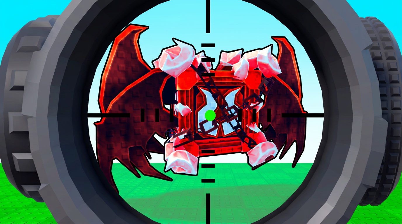 Aiming at a rare collectible in Roblox